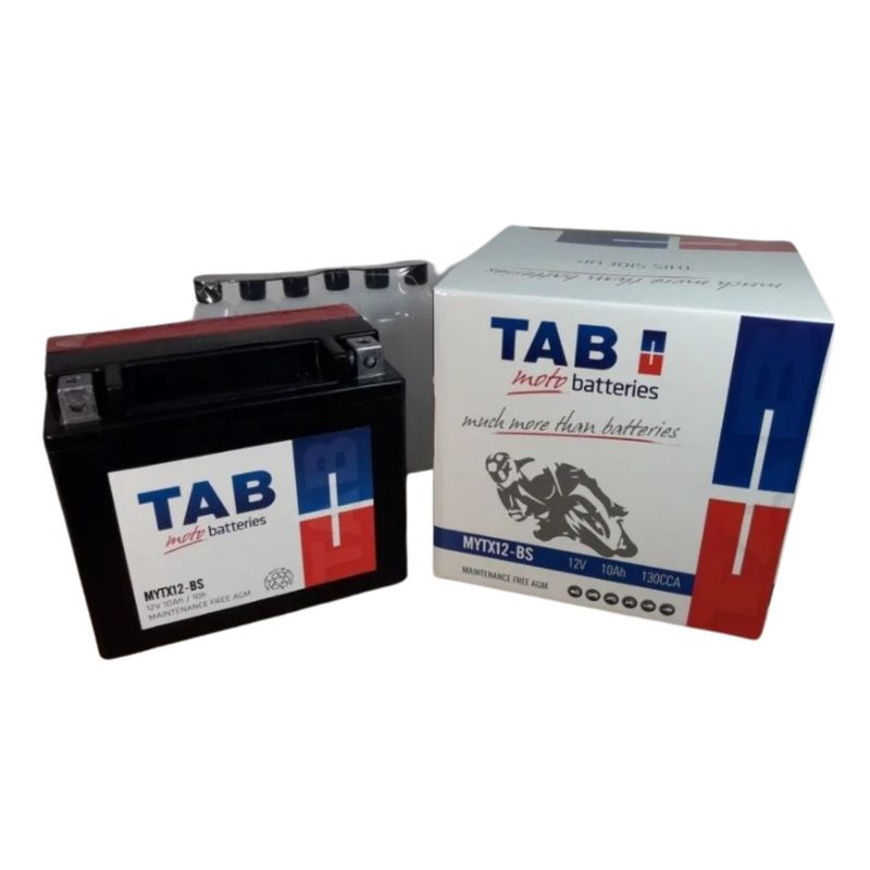 BATERIAS TAB - Batería De Moto Ytx12-bs 12v 10a Agm Tab Libre Mantención