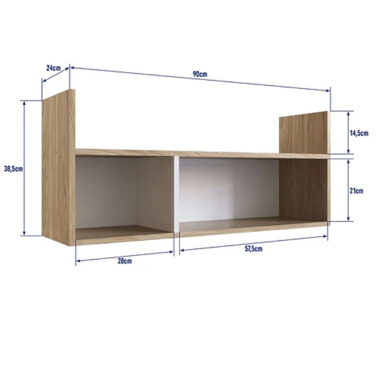 BE DESIGN - Repisa Honey Cubo Cafe Blanco