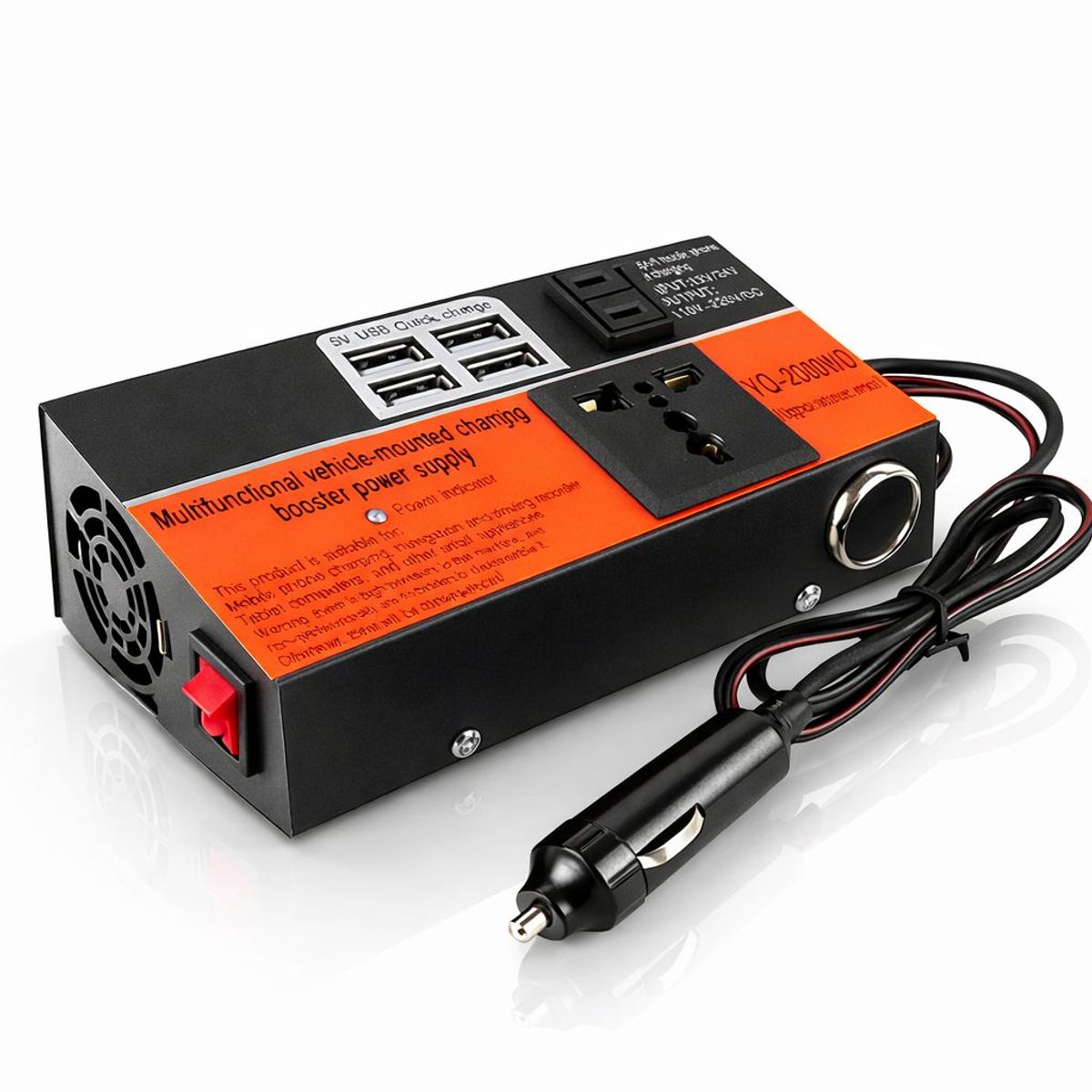GENERICO - Inversor De Voltaje Auto Convertidor Corriente 12v 220v 15k