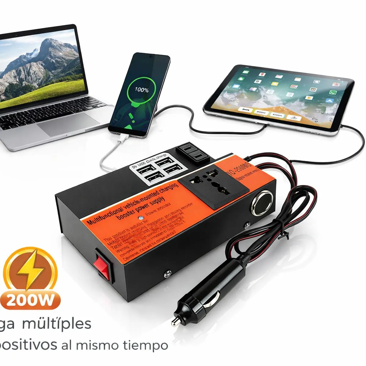 GENERICO - Inversor De Voltaje Auto Convertidor Corriente 12v 220v 15k