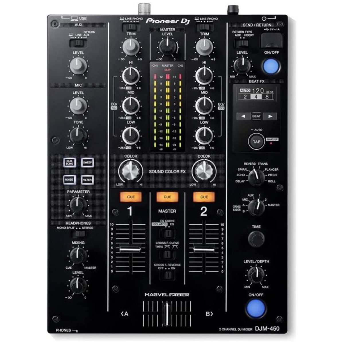 PIONEER - Mixer Mezcladora de sonido 2 Canales Pioneer DJM 450