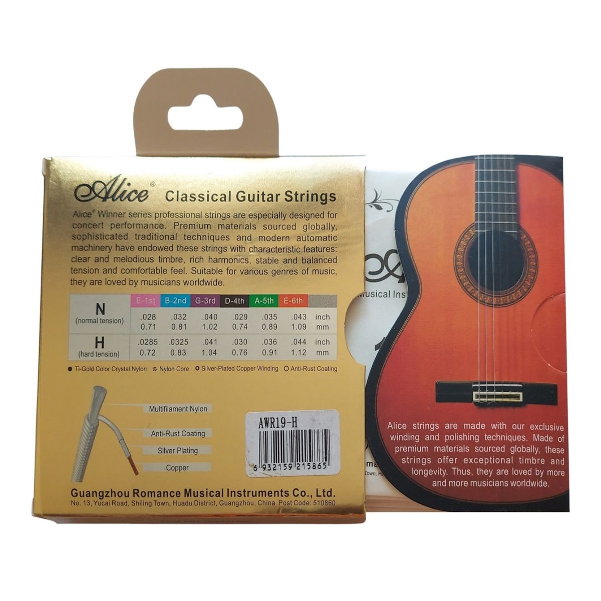 ALICE - Cuerdas Alice Awr19-h Nylon Cobre Plata Guit.clás.concierto