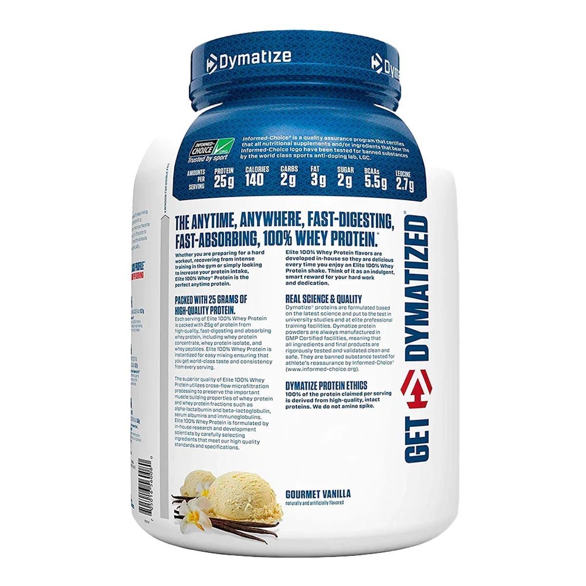 DYMATIZE - Elite 100 Whey Protein Dymatize 5Lb Vainilla.
