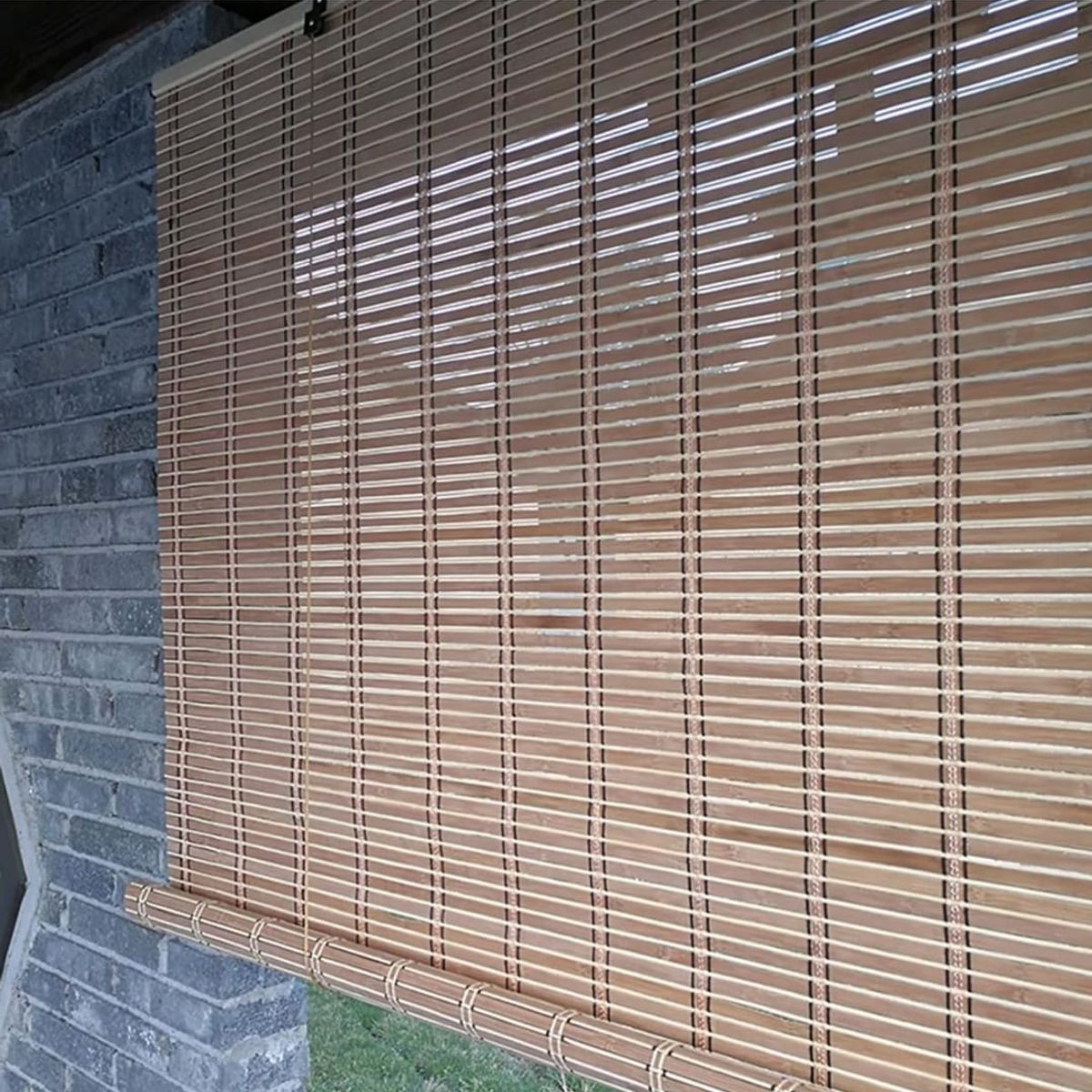 GENERICO - Cortina Persiana Roller Enrollable De Bambú 180x180CM CAFE