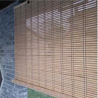 Cortina Persiana Roller Enrollable De Bambú 180x180CM CAFE