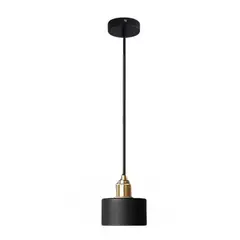 HB LEDS - Lámpara Colgante Moderna Negro Morava E-27 Ampolleta Cálida