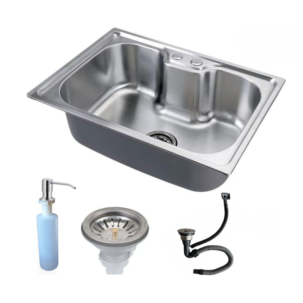 MODERN SPACE - Lavaplatos 50x40 Cm Estilo Riñon Sobre Cubierta