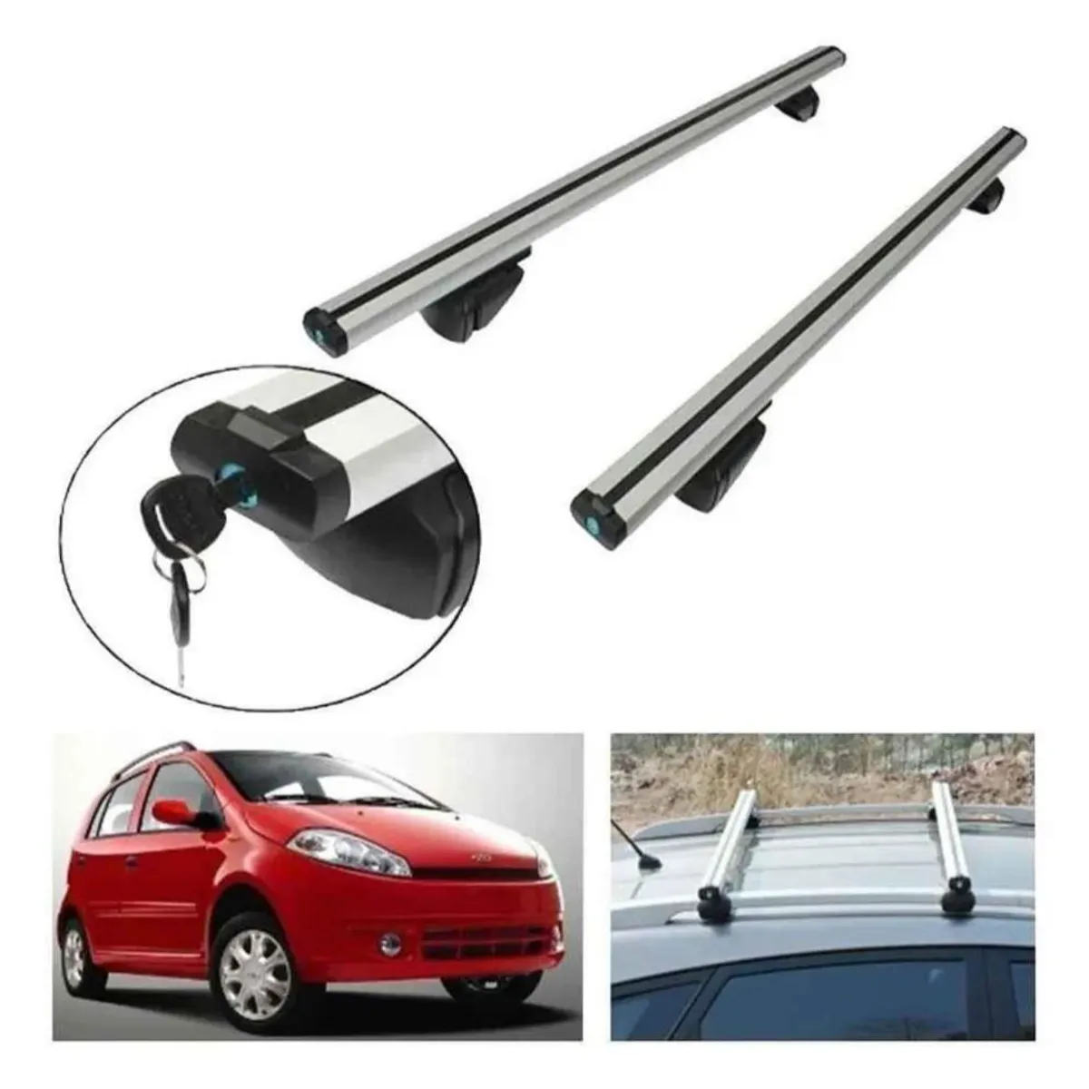 GENERICO - Barras Porta Equipaje Parrilla Auto Techo Premium Universal