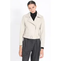 LIOLA - Chaqueta Corta Biker, Beige