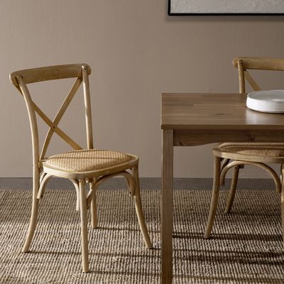 Imagen 2 del producto Silla Madera Tradition Rattan Olmo Natural Apilable Form