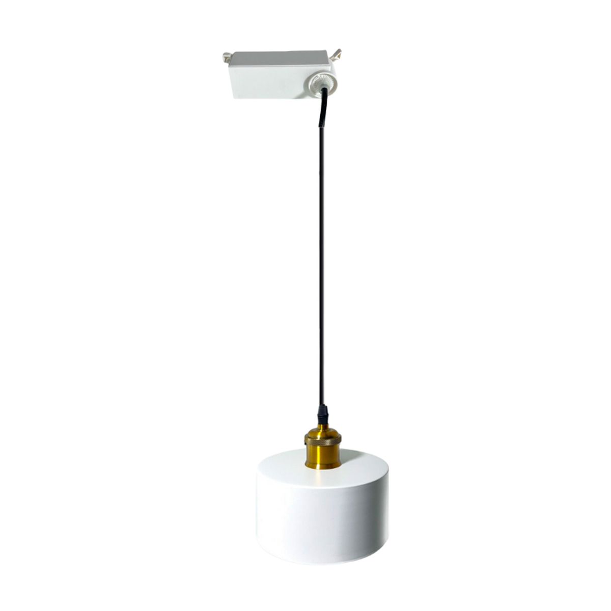 WANT - Lámpara Colgante A Riel Moderna Blanco Morava E-27 Ampolleta Fría