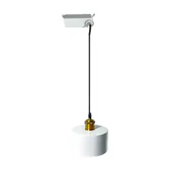 HB LEDS - Lámpara Colgante A Riel Moderna Blanco Morava E-27 Ampolleta Fría