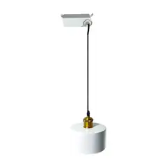 WANT - Lámpara Colgante A Riel Moderna Blanco Morava E-27 Ampolleta Cálida