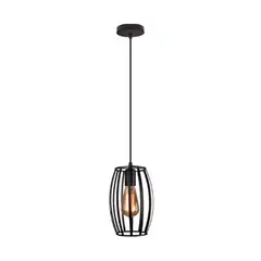 HB LEDS - Lámpara Colgante Jaula Aluminio Estilo Moderna E27 Ampolleta Cálida