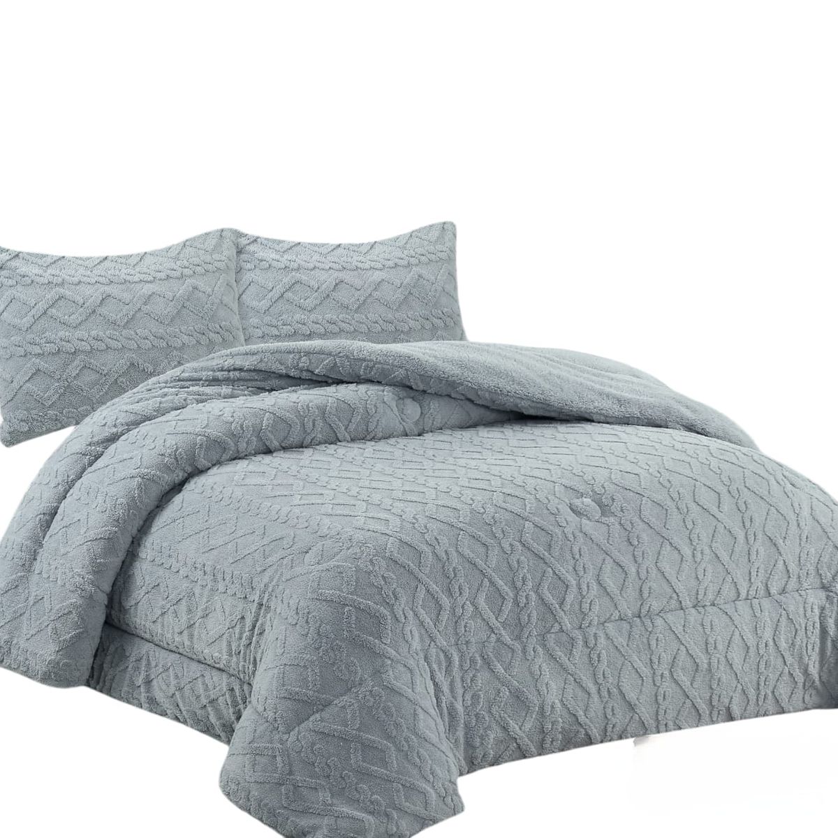 GENERICO - Cobertor de invierno Texturizado con CHIPORRO 2 Plazas Gris