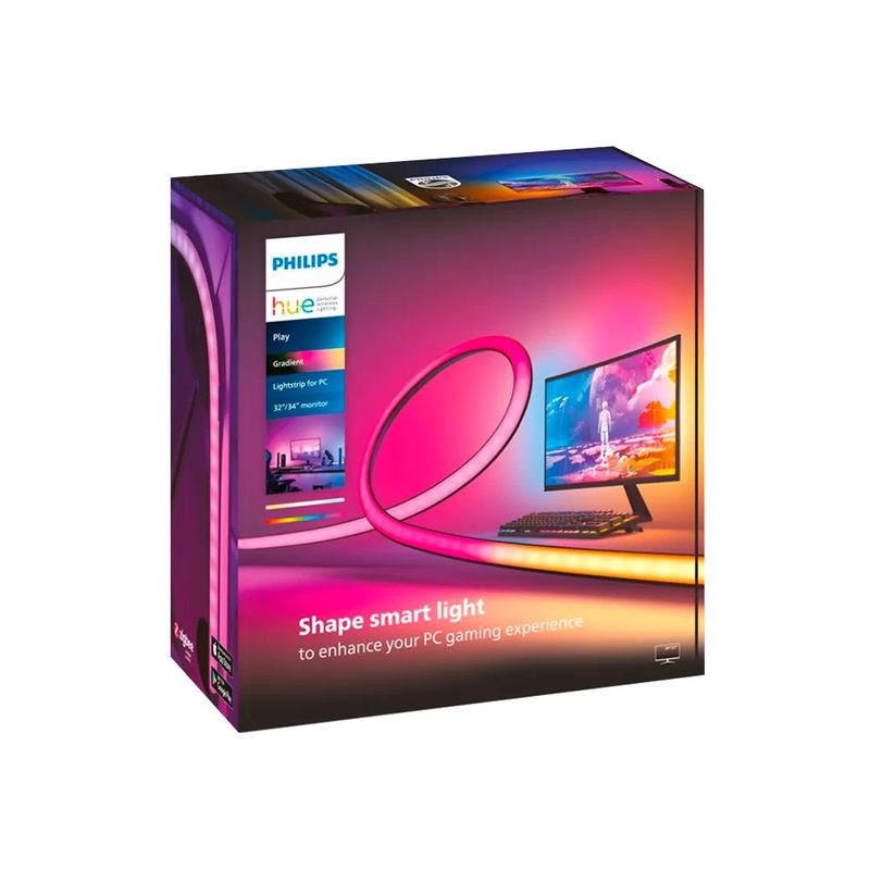 PHILIPS HUE - Tira Led Inteligente Philips Hue Gradiente Rgb Monitor 32-34”