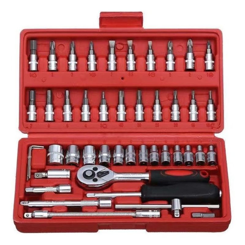 U BUY - Pack 2 Juego Caja Set Dados Chicharra Herramientas 46 Piezas