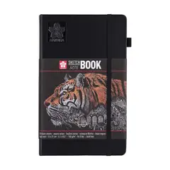 SAKURA - Sketchbook Hoja Color Negro 21x13cm 140gr 80hj