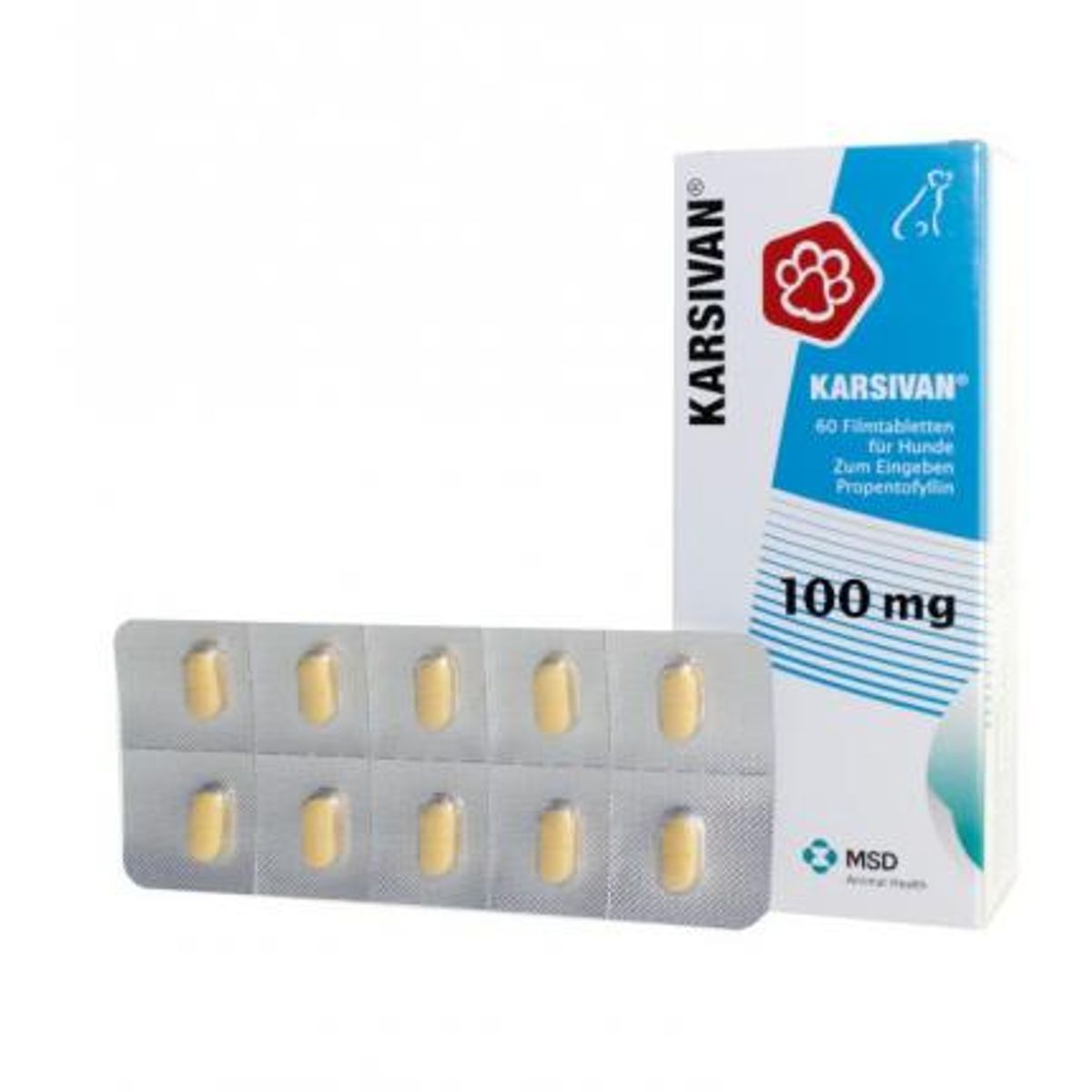 MSD - Karsivan 100 mg 60 Comprimidos MSD