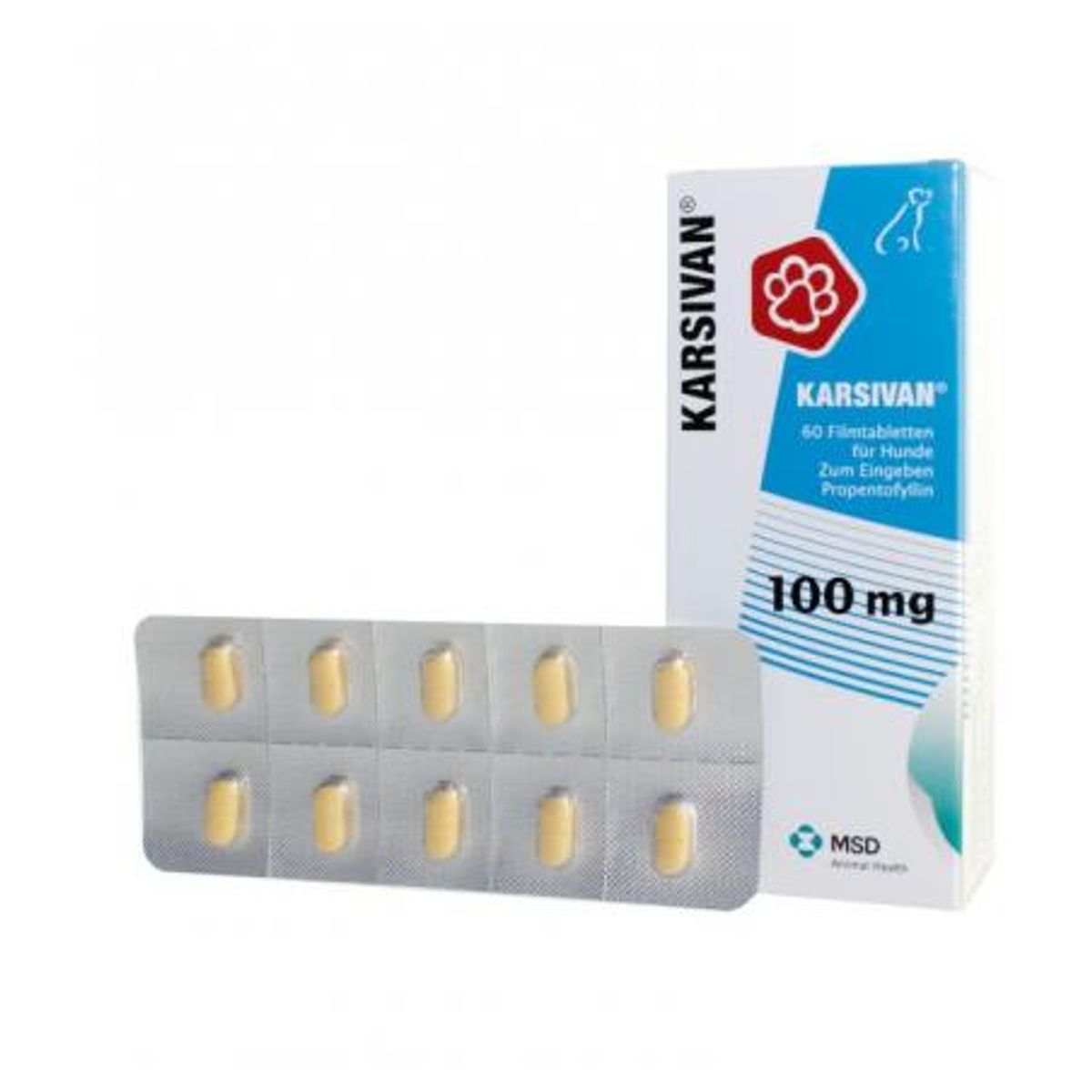 MSD - Karsivan 100 mg 60 Comprimidos MSD