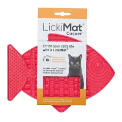 GENERICO - Lickimat Casper Pink para gatos con forma de pez