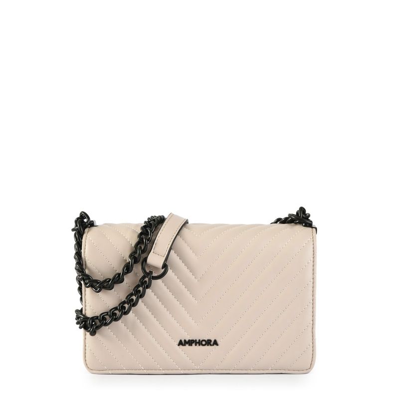 AMPHORA - Cartera bandolera muller blanco crudo