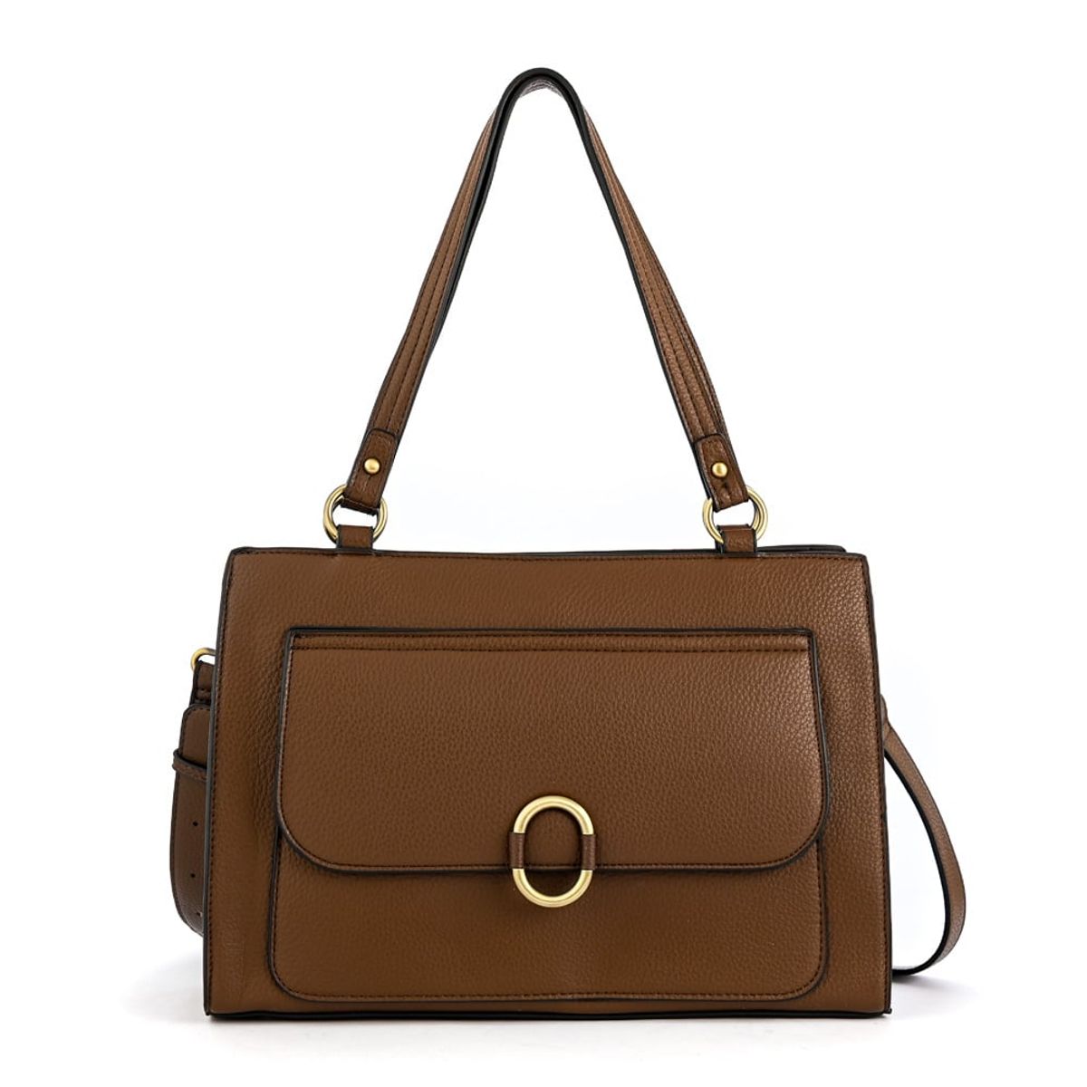 AMPHORA - Cartera Dos Asas Tres divisiones mediana dubois cafe oscuro