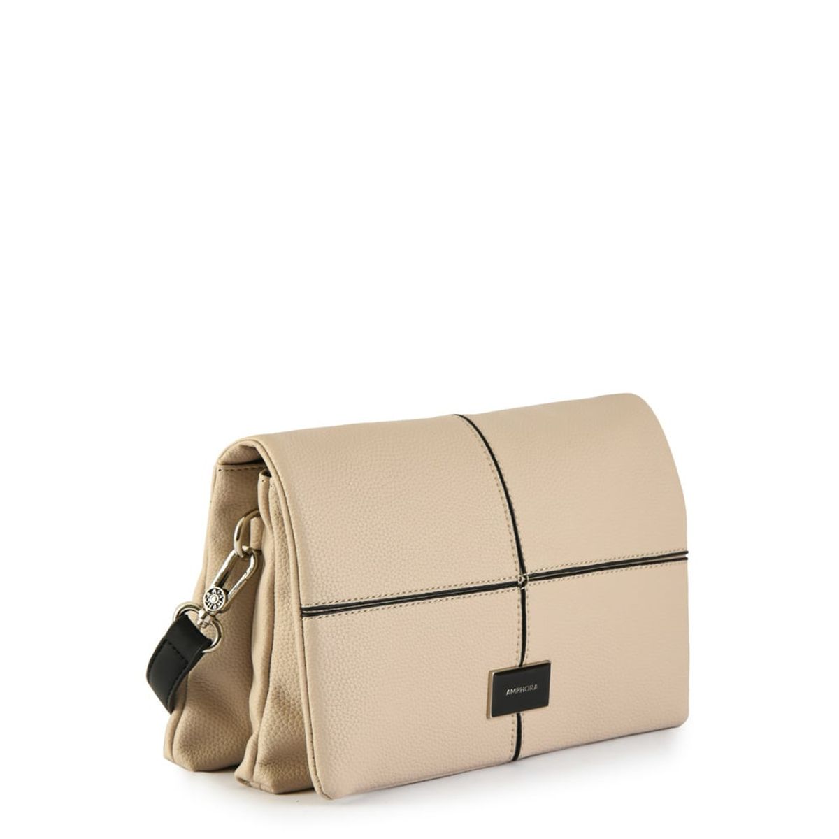 AMPHORA - Cartera bandolera pequeña dupont beige