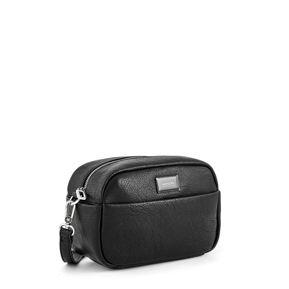 AMPHORA - Cartera bandolera mediana marie negro