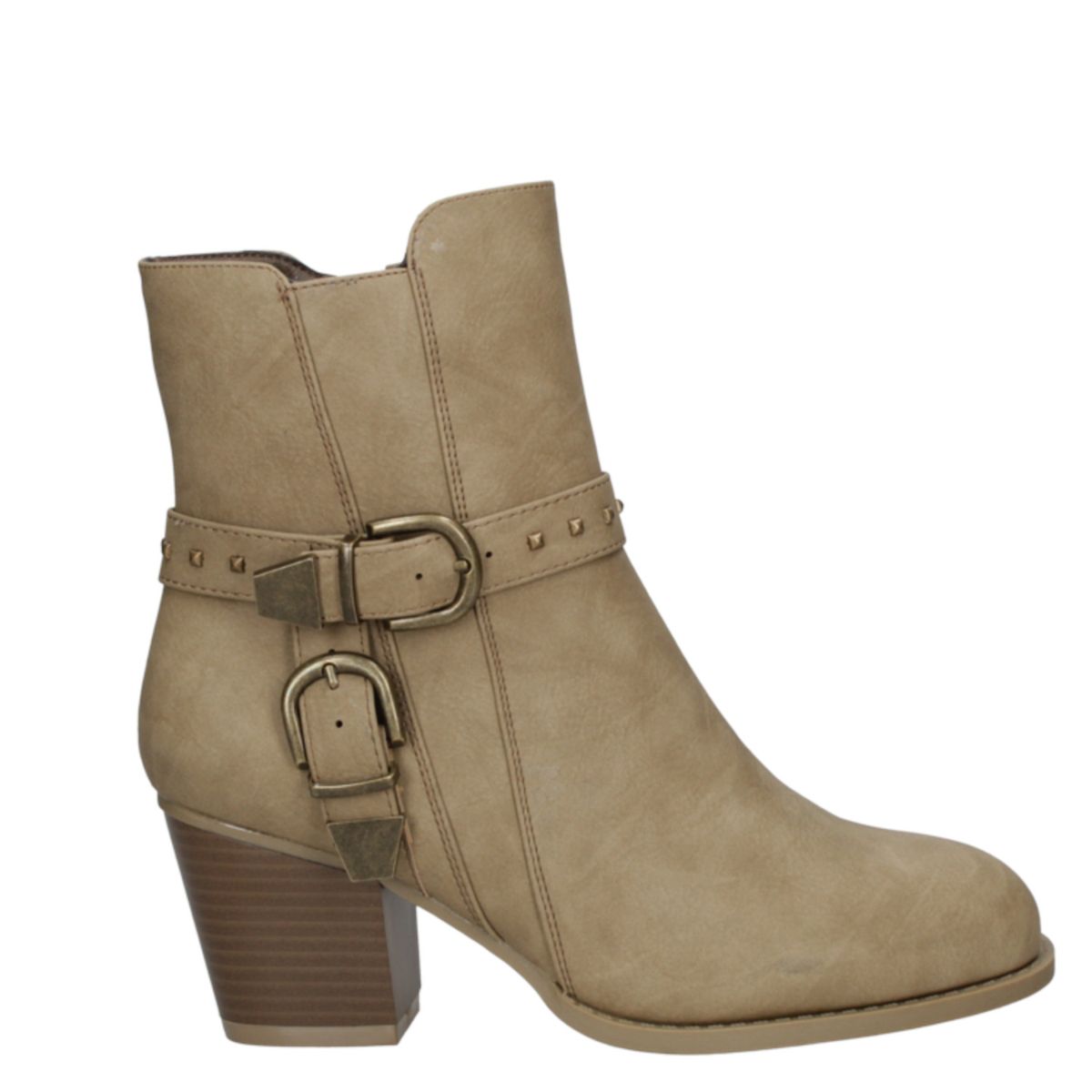 DAKOTA - Botín Casual Femenino Beige Dakota