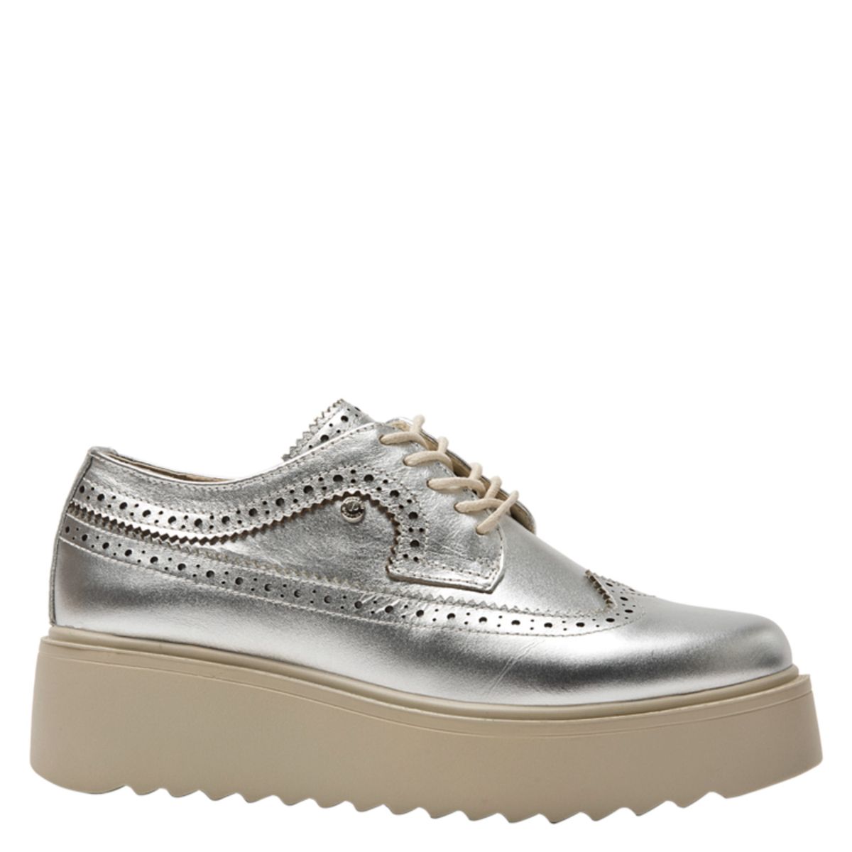 POLLINI - Zapato Casual Femenino Plateado Pollini