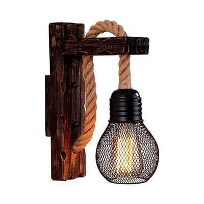 Imagen 2 del producto Apliqué Madera Pantalla de Rejilla E-27 Ampolleta Fría