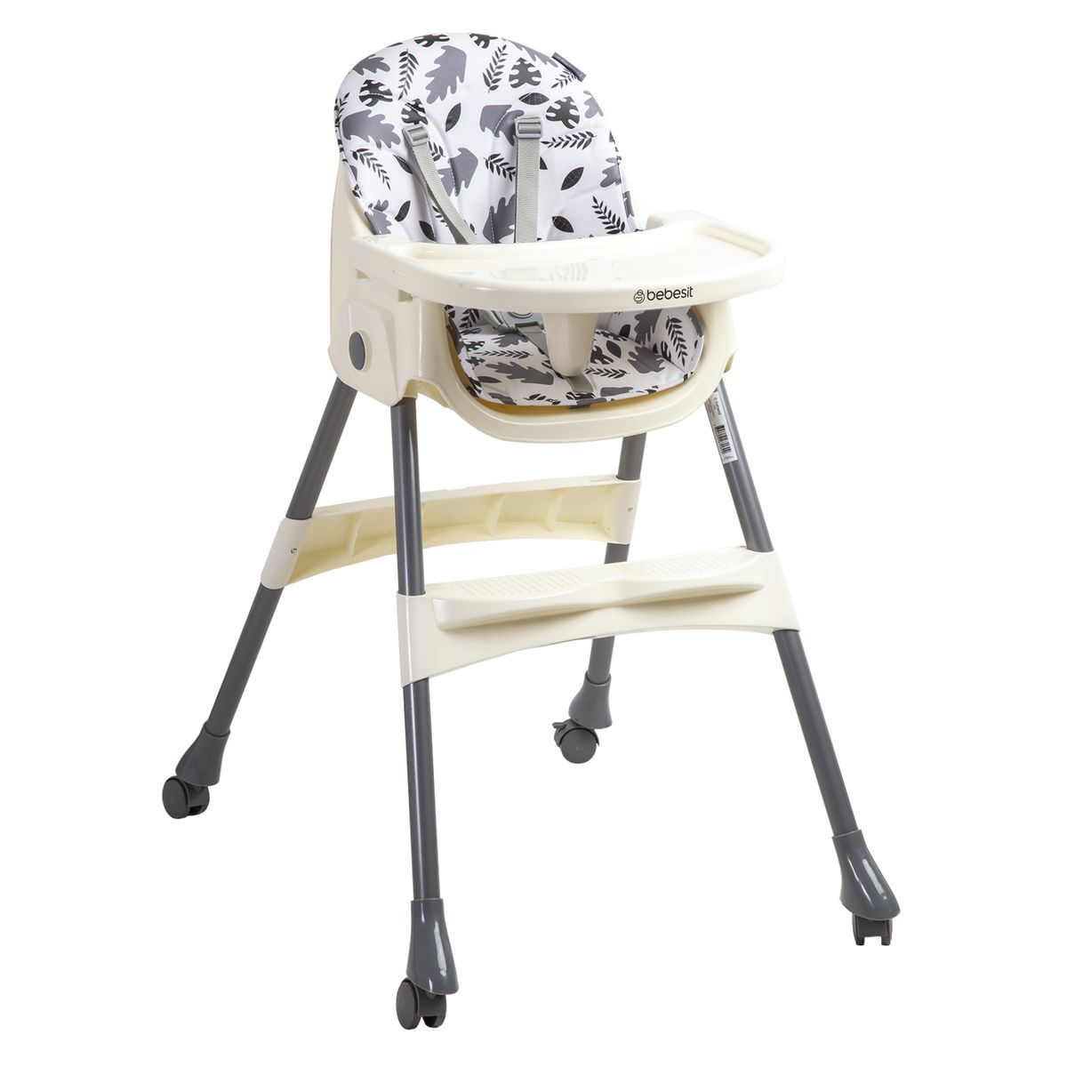 BEBESIT - Silla de Comer Steps Gris Bebesit