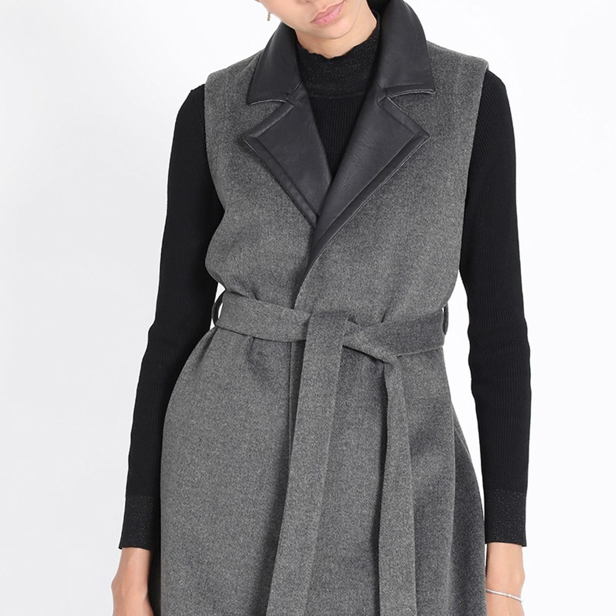 LIOLA - Chaqueton Sin Mangas, Muflon Melange Gris Liola