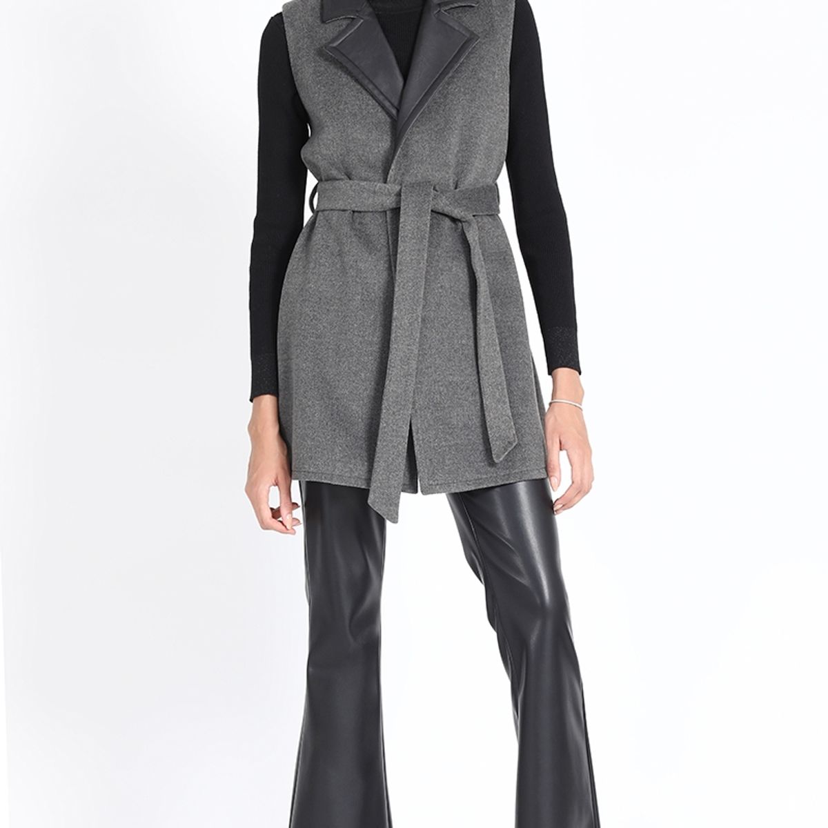 LIOLA - Chaqueton Sin Mangas, Muflon Melange Gris Liola