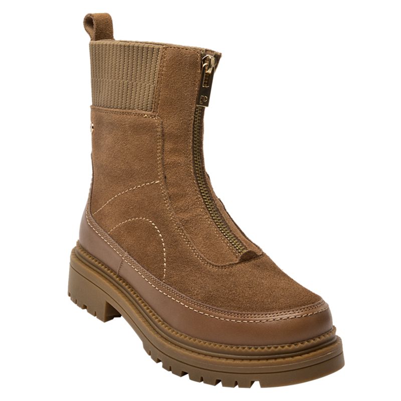 POLLINI - Botín Casual Femenino Marrón Claro Pollini