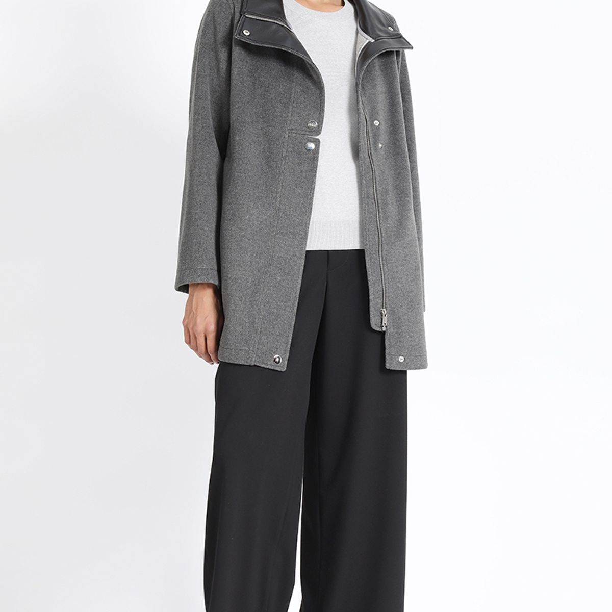 LIOLA - Chaqueton Cuello Alto, Muflon Melange Gris Liola