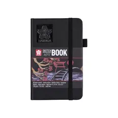 SAKURA - Sketchbook Hoja Color Negro 9X14cm 140gr 80hj