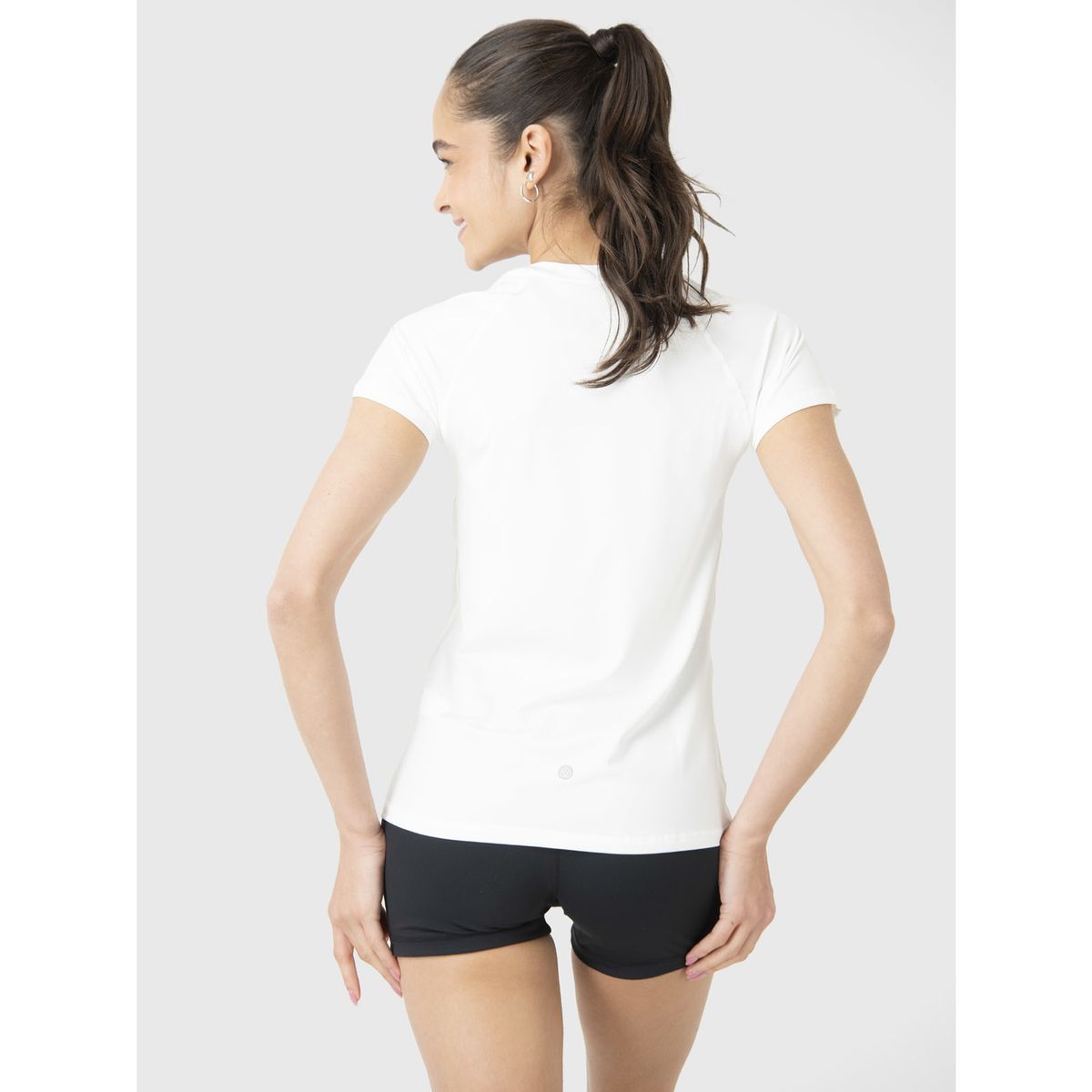 BSOUL - Polera deportiva Mujer Round Neck Blanca BSOUL