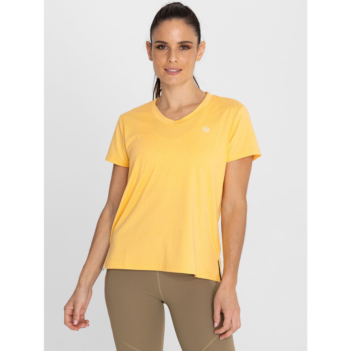 BSOUL - Polera deportiva Mujer V Neck Naranjo BSOUL