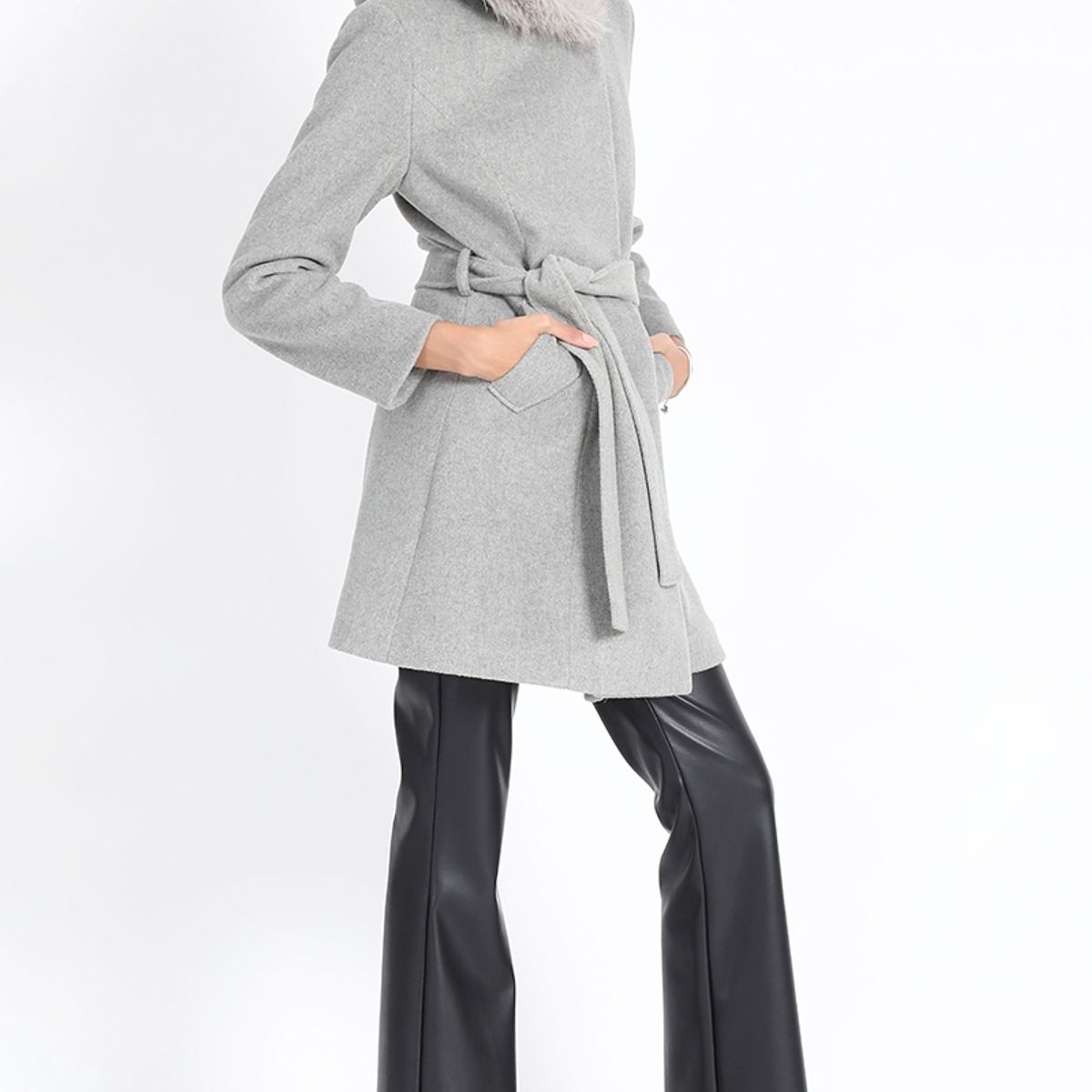 LIOLA - Chaqueton Con Capucha, Muflon Melange Gris Liola