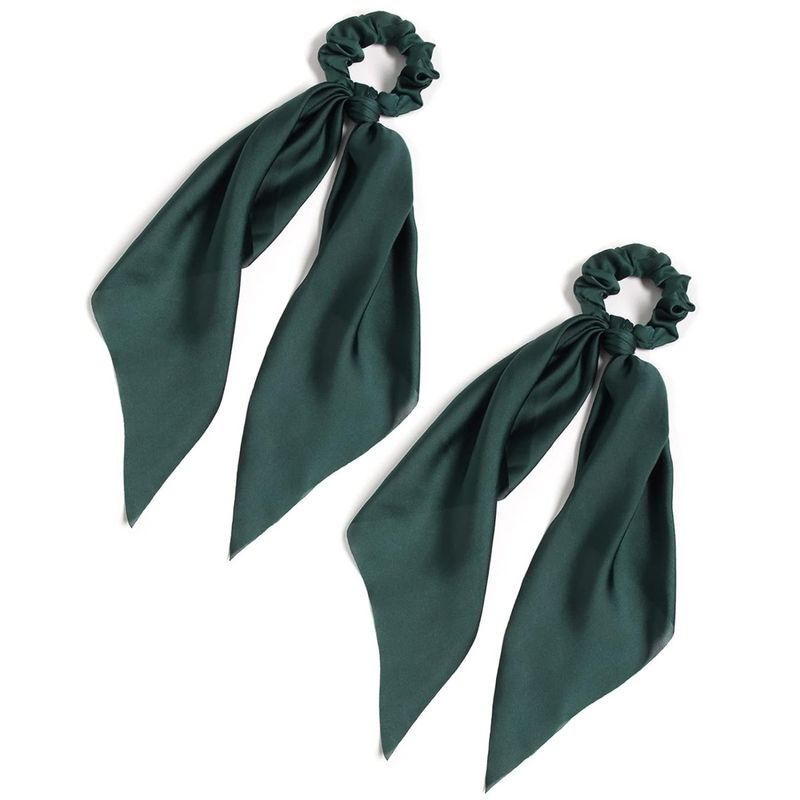 OEM - Set 12 Coletas Elásticas con Lazo Accesorio para el Cabello Verde