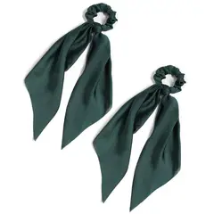OEM - Set 12 Coletas Elásticas con Lazo Accesorio para el Cabello Verde