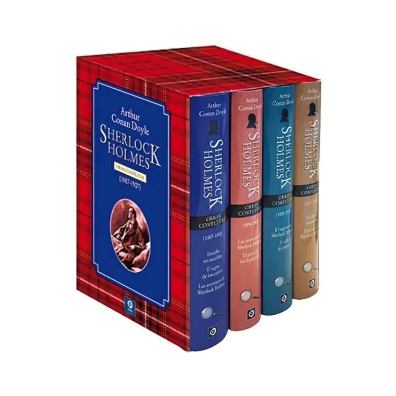 TOP10BOOKS - LIBRO SHERLOCK HOLMES -OBRA COMPLETA- 4 VOLUMENES / ARTHUR CONAN DOYLE / EDIMAT