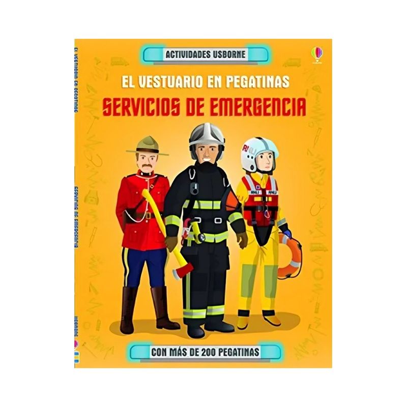 TOP10BOOKS - LIBRO SERVICIOS DE EMERGENCIA- VESTUARIO EN PEGATINAS / SAM BAER / USBORNE PUBL