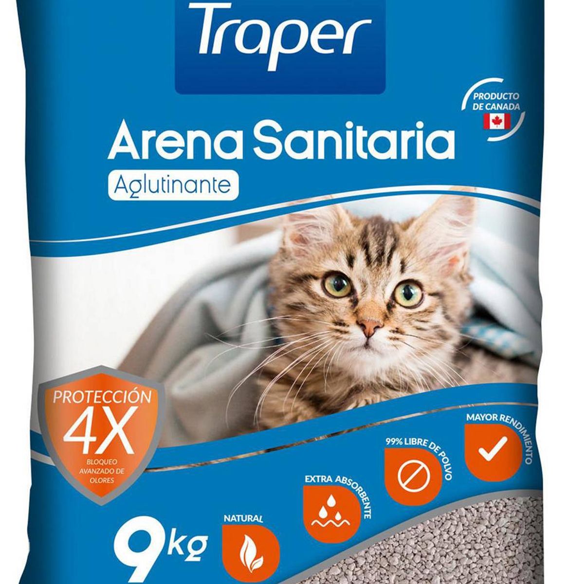 TRAPER - Arena Sanitaria Aglutinante Traper 9 kg