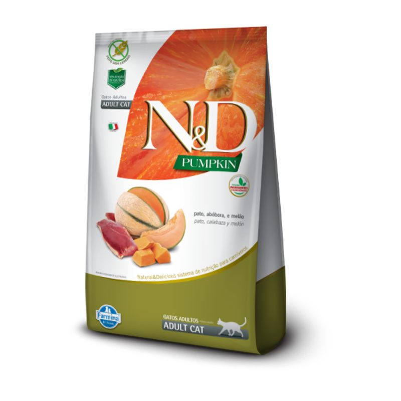 N&D - N&D Pumpkin Feline Gato Adulto Pato, Calabaza y Melón 7,5 kg