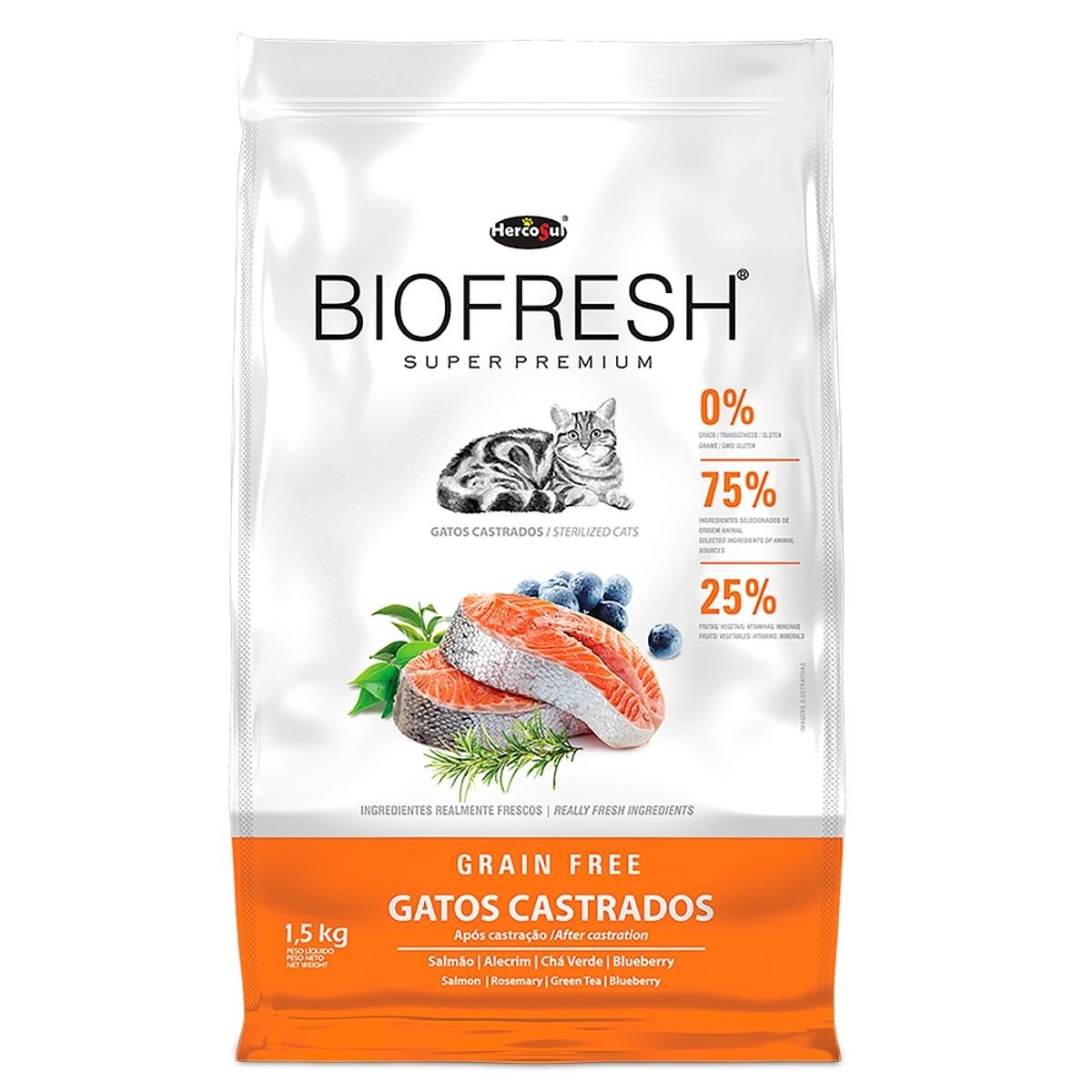 BIOFRESH - Biofresh Gato Castrado Salmón 1,5 kg