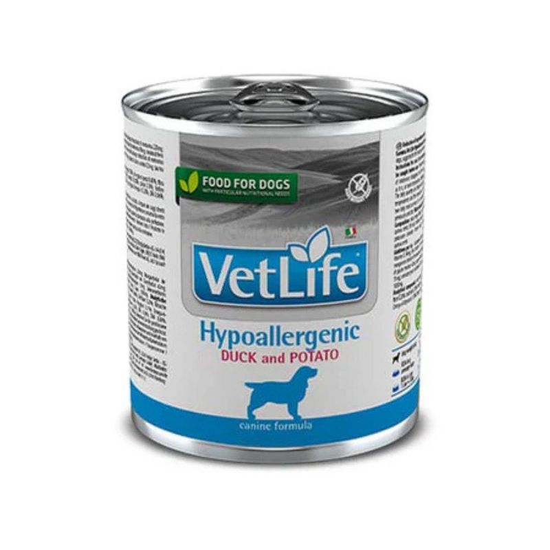 VETLIFE - Vet Life Lata Hypoallergenic Duck & Potato Perro 300 gr