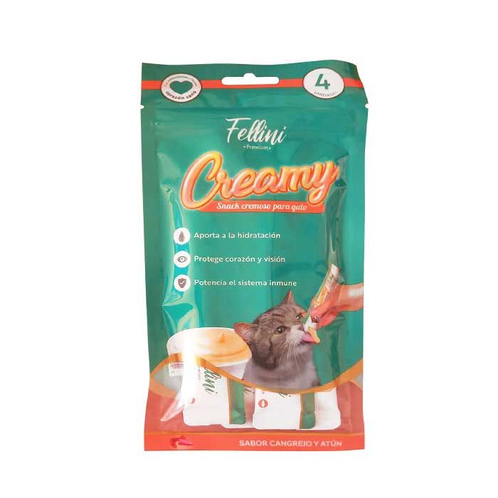 Fellini Creamy sabor Cangrejo y Atun 4 tubos